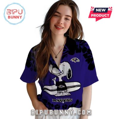 Baltimore Ravens Snoopy Surf Limited Hawaiian Shirt