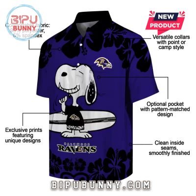 Baltimore Ravens Snoopy Surf Limited Hawaiian Shirt