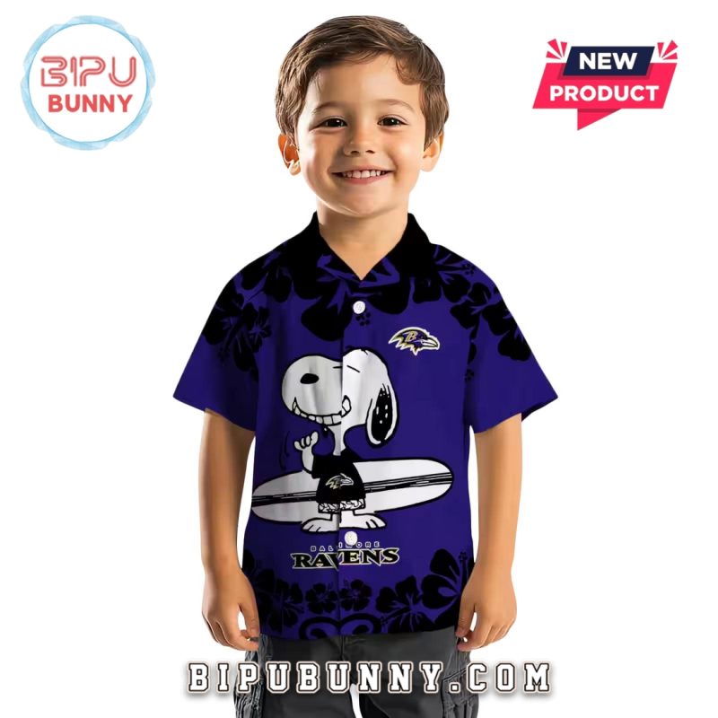 Baltimore Ravens Snoopy Surf Limited Hawaiian Shirt