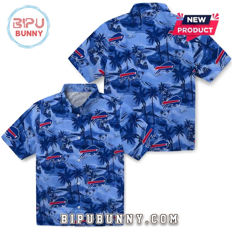 Buffalo Bills Coastal Palms Hawaiian Shirt