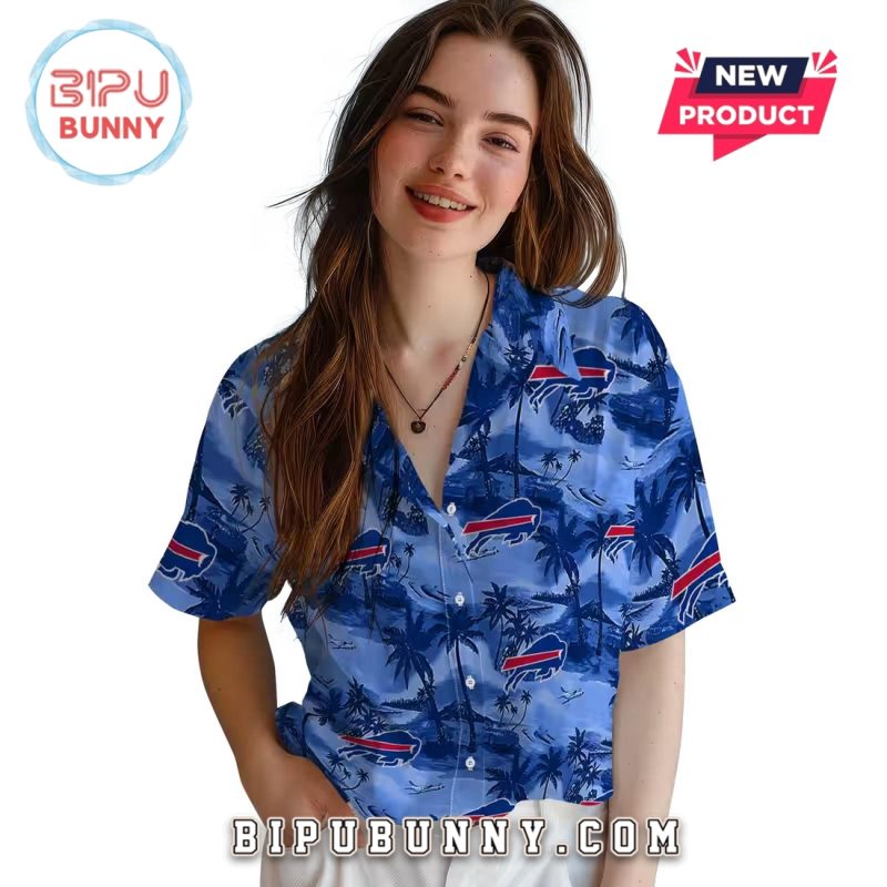 Buffalo Bills Coastal Palms Hawaiian Shirt