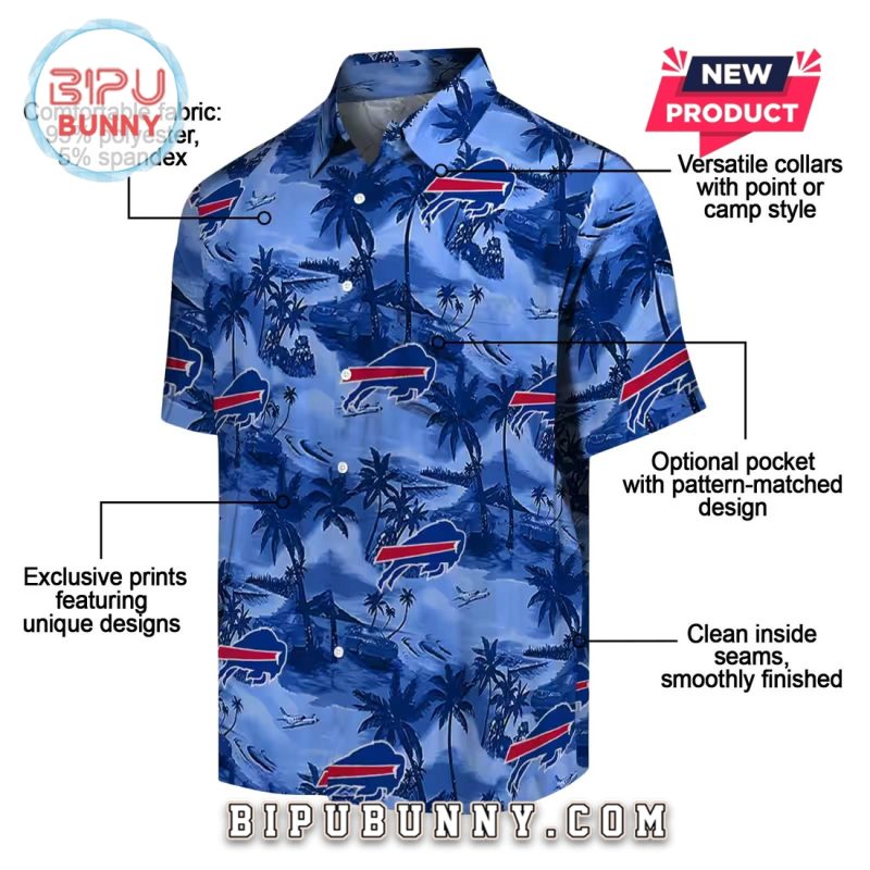 Buffalo Bills Coastal Palms Hawaiian Shirt