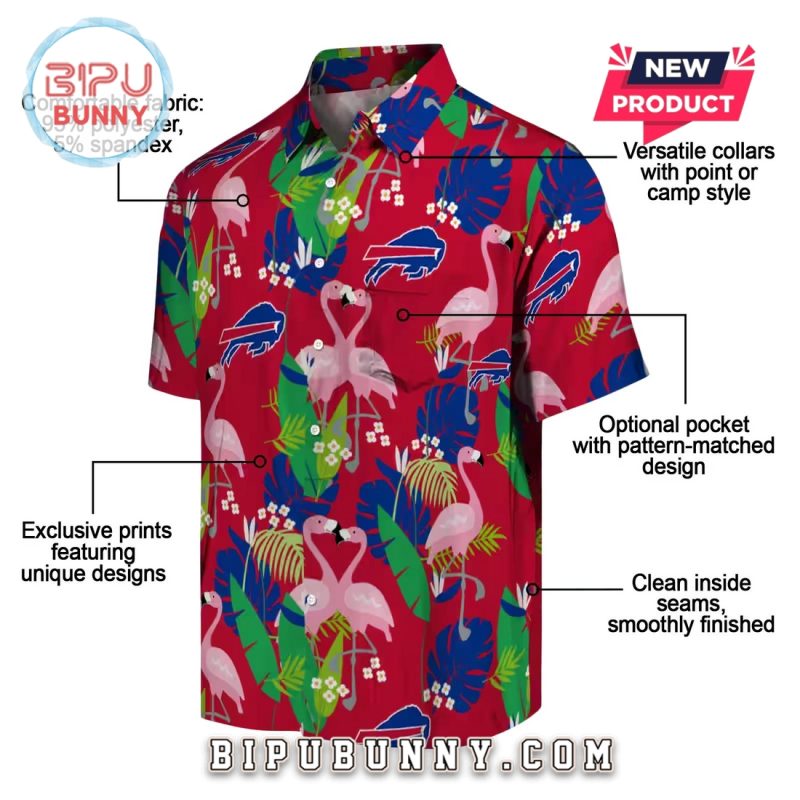 Buffalo Bills Flamingo Foliage Hawaiian Shirt