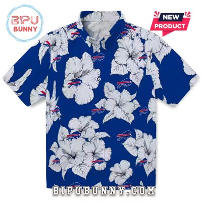 Buffalo Bills Hibiscus Blooms Hawaiian Shirt