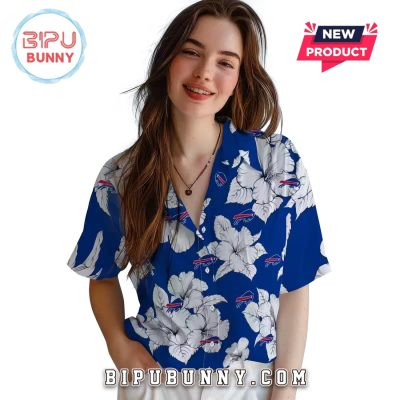 Buffalo Bills Hibiscus Blooms Hawaiian Shirt