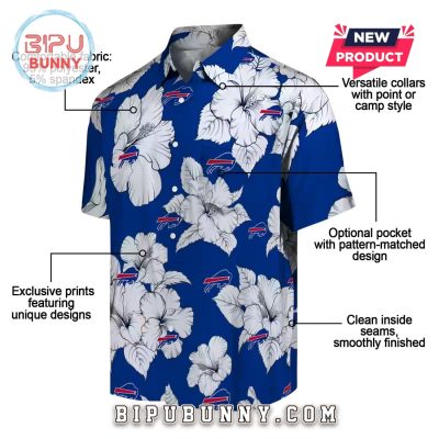 Buffalo Bills Hibiscus Blooms Hawaiian Shirt