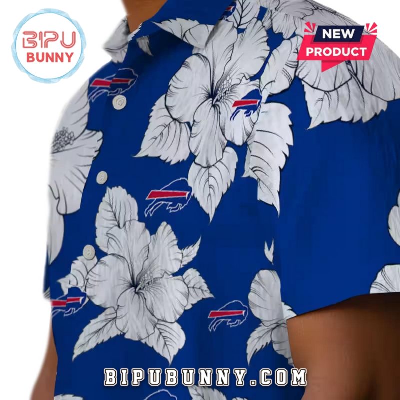 Buffalo Bills Hibiscus Blooms Hawaiian Shirt