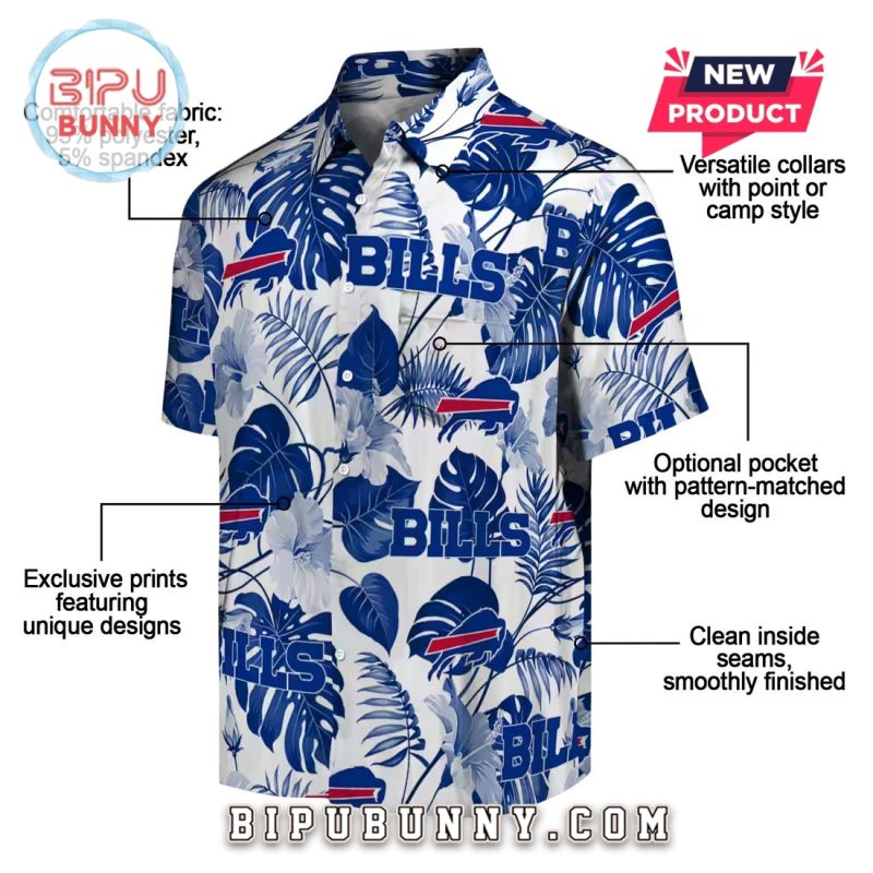 Buffalo Bills Tropical Plants Hawaiian Shirt