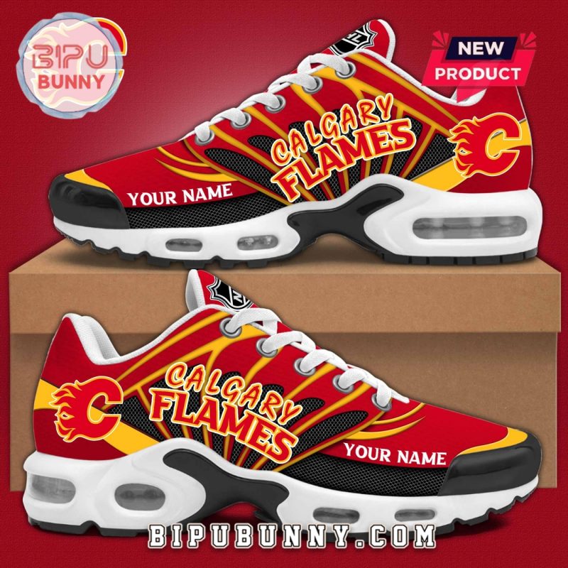 Calgary Flames Custom Air Max Plus Sneakers