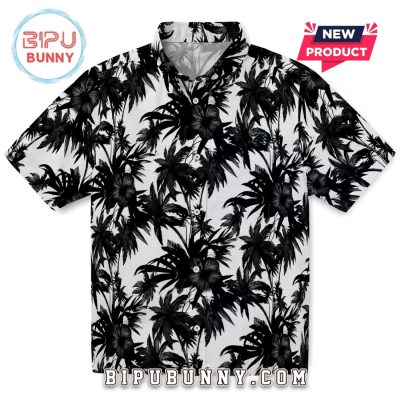 Carolina Panthers Palm Motifs Hawaiian Shirt