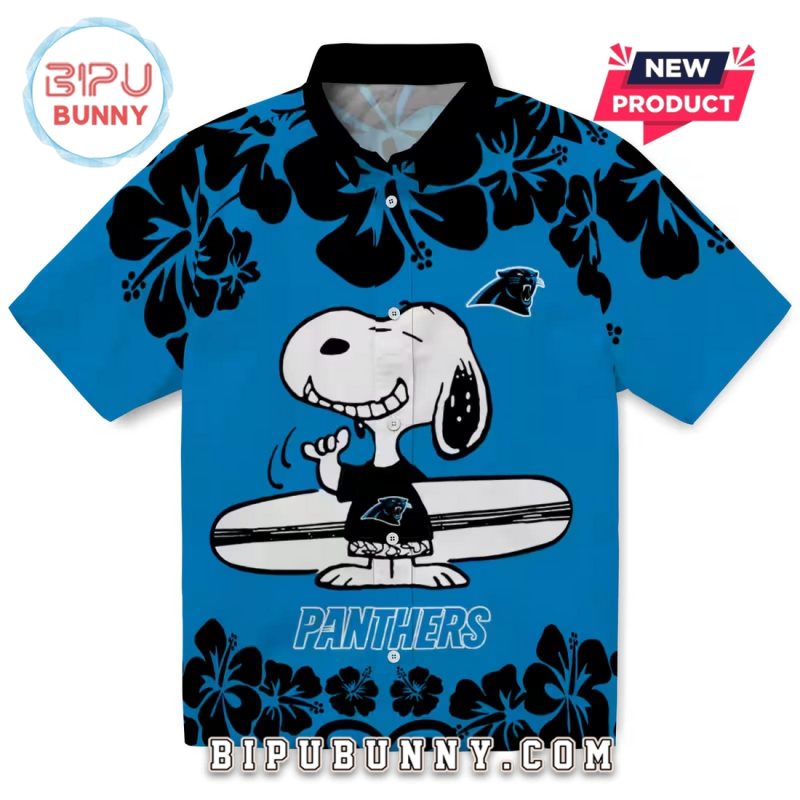 Carolina Panthers Snoopy Surf Hawaiian Shirt