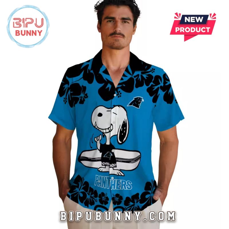 Carolina Panthers Snoopy Surf Hawaiian Shirt