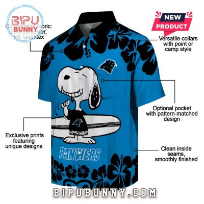 Carolina Panthers Snoopy Surf Hawaiian Shirt