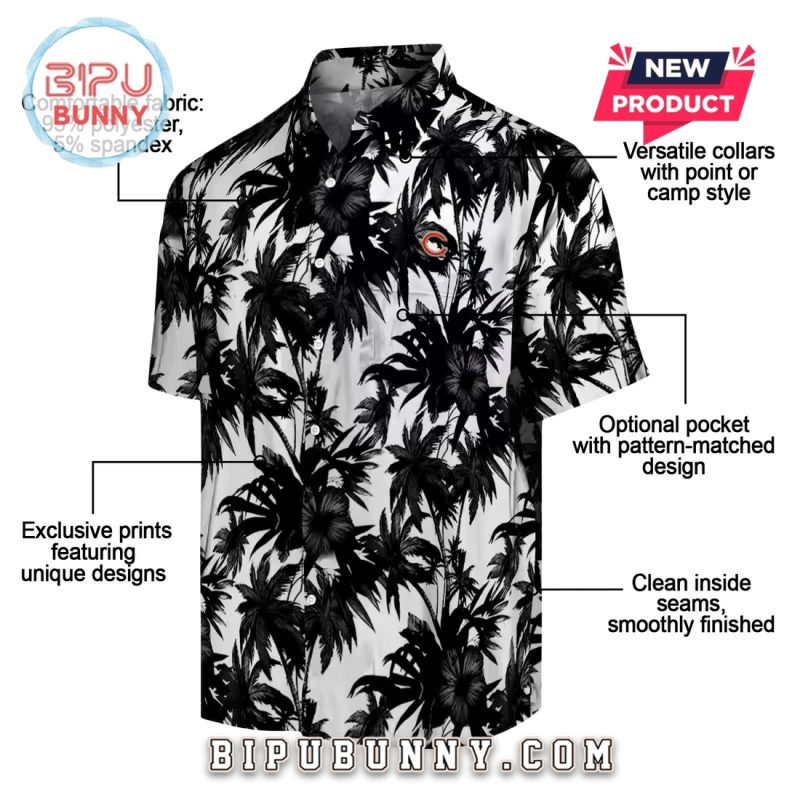 Chicago Bears Palm Motifs Hawaiian Shirt