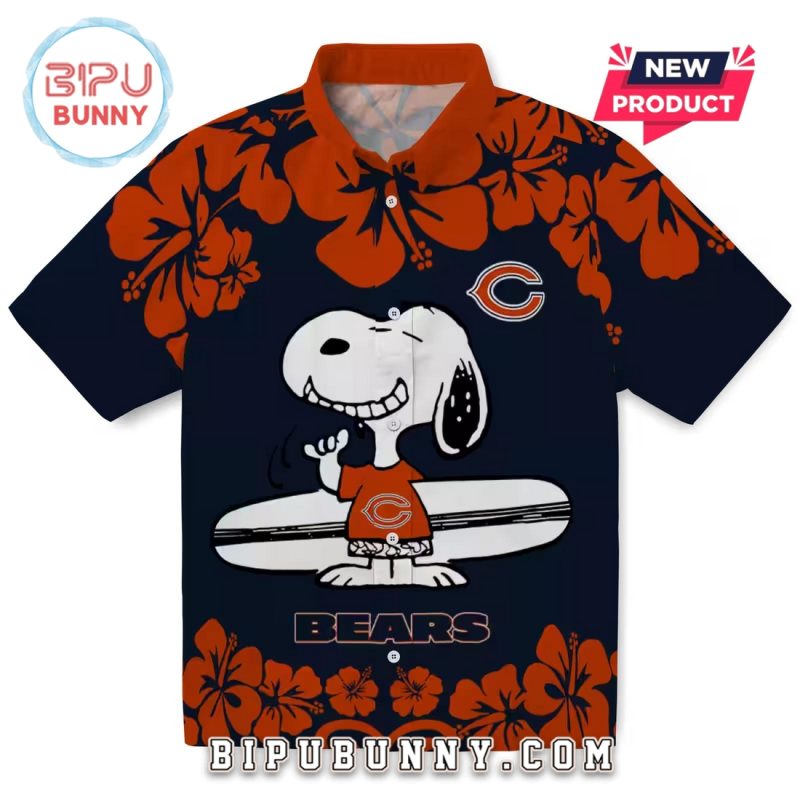 Chicago Bears Snoopy Surf Hawaiian Shirt