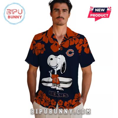 Chicago Bears Snoopy Surf Hawaiian Shirt