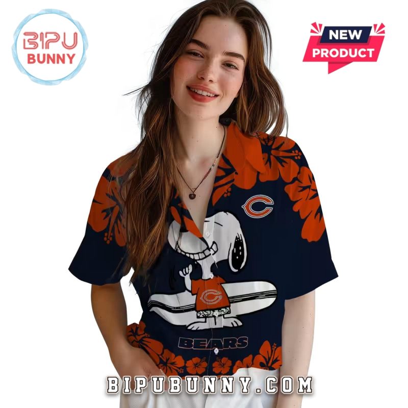 Chicago Bears Snoopy Surf Hawaiian Shirt