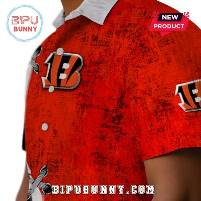 Cincinnati Bengals Edgy Streaks Custom Hawaiian Shirt