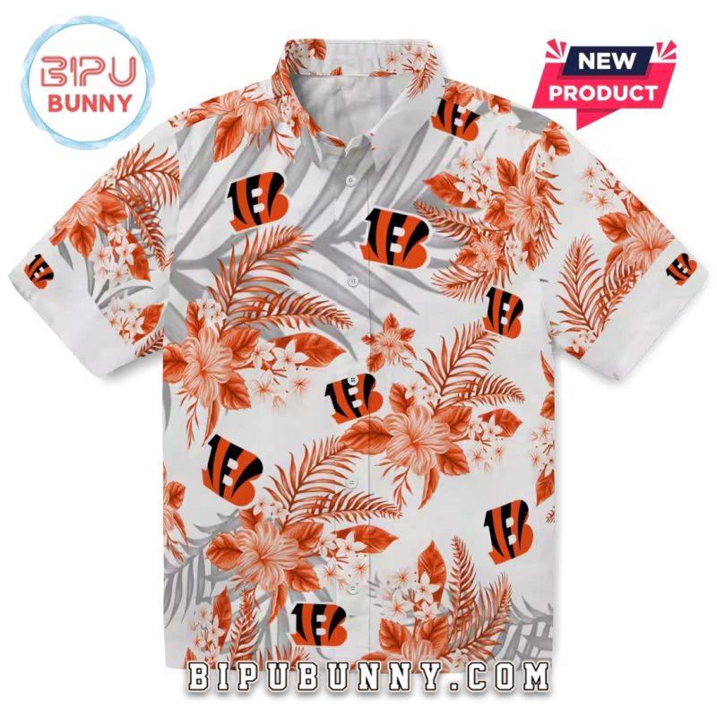 Cincinnati Bengals Hibiscus Palm Leaves Hawaiian Shirt