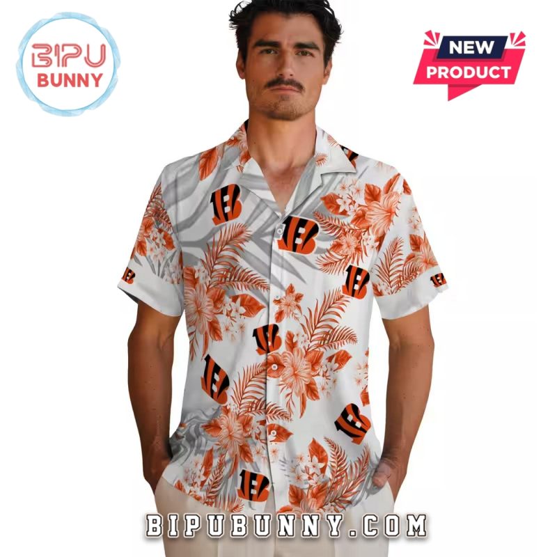 Cincinnati Bengals Hibiscus Palm Leaves Hawaiian Shirt