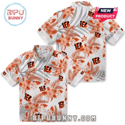 Cincinnati Bengals Hibiscus Palm Leaves Hawaiian Shirt