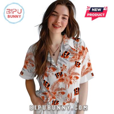 Cincinnati Bengals Hibiscus Palm Leaves Hawaiian Shirt