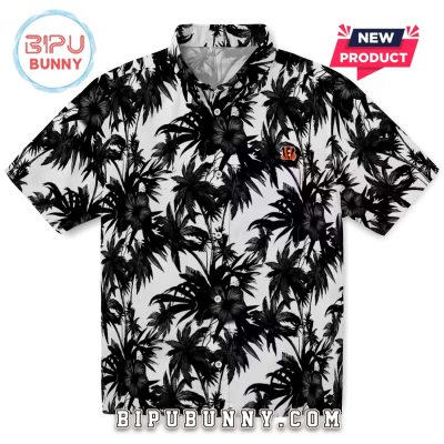 Cincinnati Bengals Palm Motifs Hawaiian Shirt
