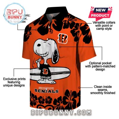 Cincinnati Bengals Snoopy Surf Hawaiian Shirt