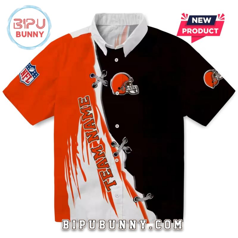 Cleveland Browns Edgy Streaks Hawaiian Shirt