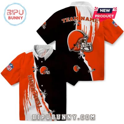 Cleveland Browns Edgy Streaks Hawaiian Shirt