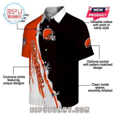 Cleveland Browns Edgy Streaks Hawaiian Shirt