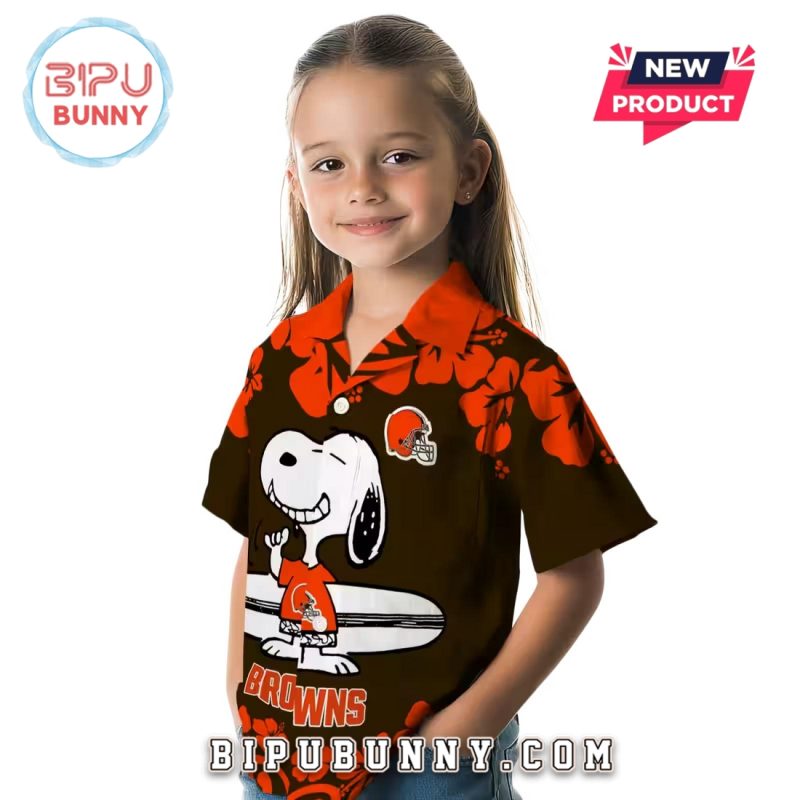 Cleveland Browns Snoopy Surf Hawaiian Shirt