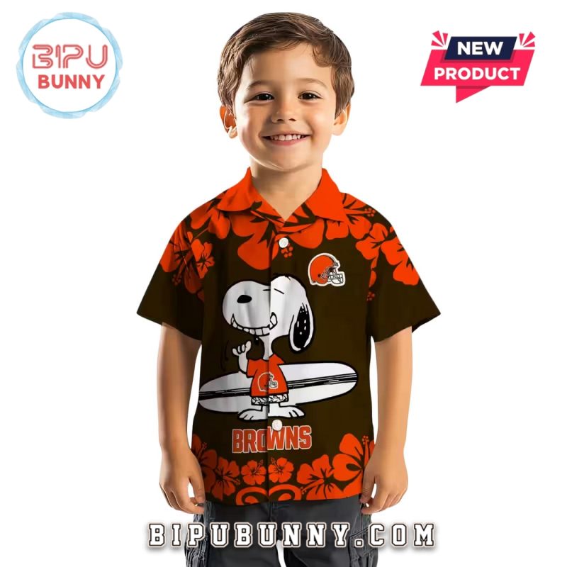 Cleveland Browns Snoopy Surf Hawaiian Shirt