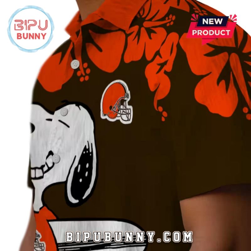 Cleveland Browns Snoopy Surf Hawaiian Shirt