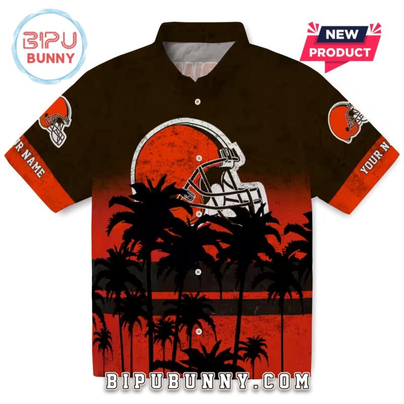 Cleveland Browns Sunset Pattern Hawaiian Shirt