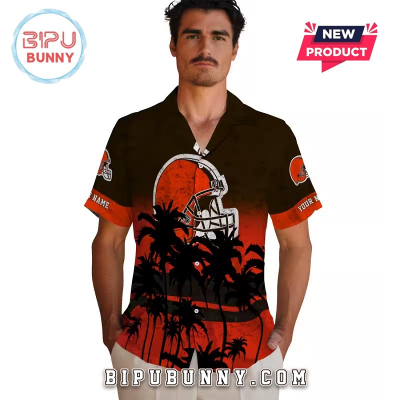 Cleveland Browns Sunset Pattern Hawaiian Shirt