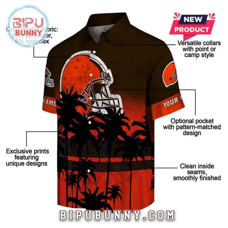 Cleveland Browns Sunset Pattern Hawaiian Shirt