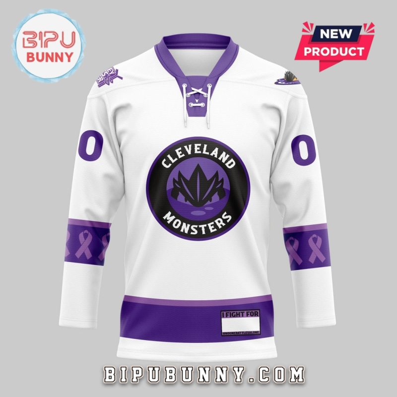 Cleveland Monsters Hockey Fight Cancer Hockey Jersey