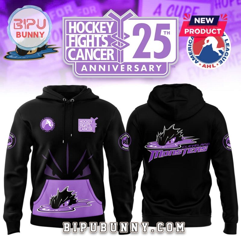 Cleveland Monsters Hockey Fight Cancer Nike Hoodie