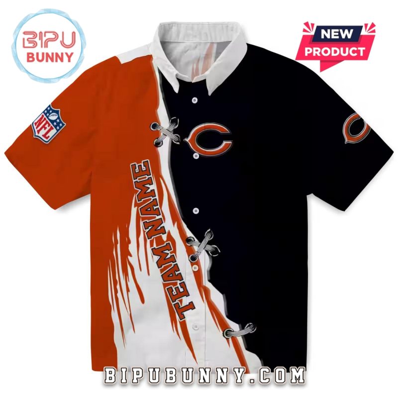 Custom Chicago Bears Edgy Streaks Hawaiian Shirt