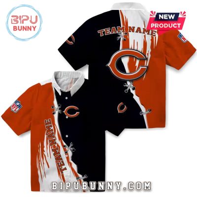 Custom Chicago Bears Edgy Streaks Hawaiian Shirt