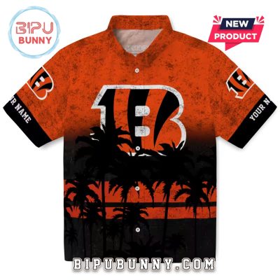 Custom Cincinnati Bengals Sunset Pattern Hawaiian Shirt