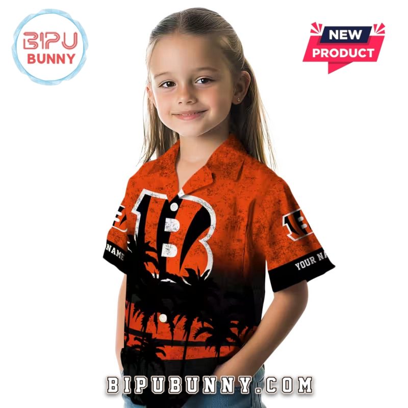 Custom Cincinnati Bengals Sunset Pattern Hawaiian Shirt