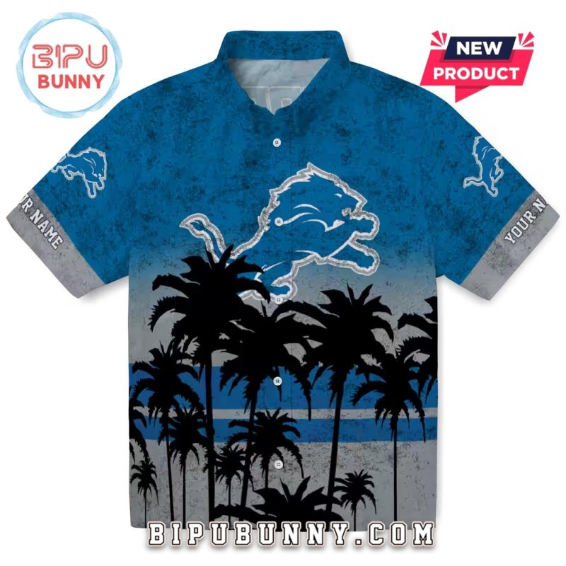 Custom Detroit Lions Sunset Style Hawaiian Shirt