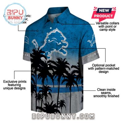 Custom Detroit Lions Sunset Style Hawaiian Shirt