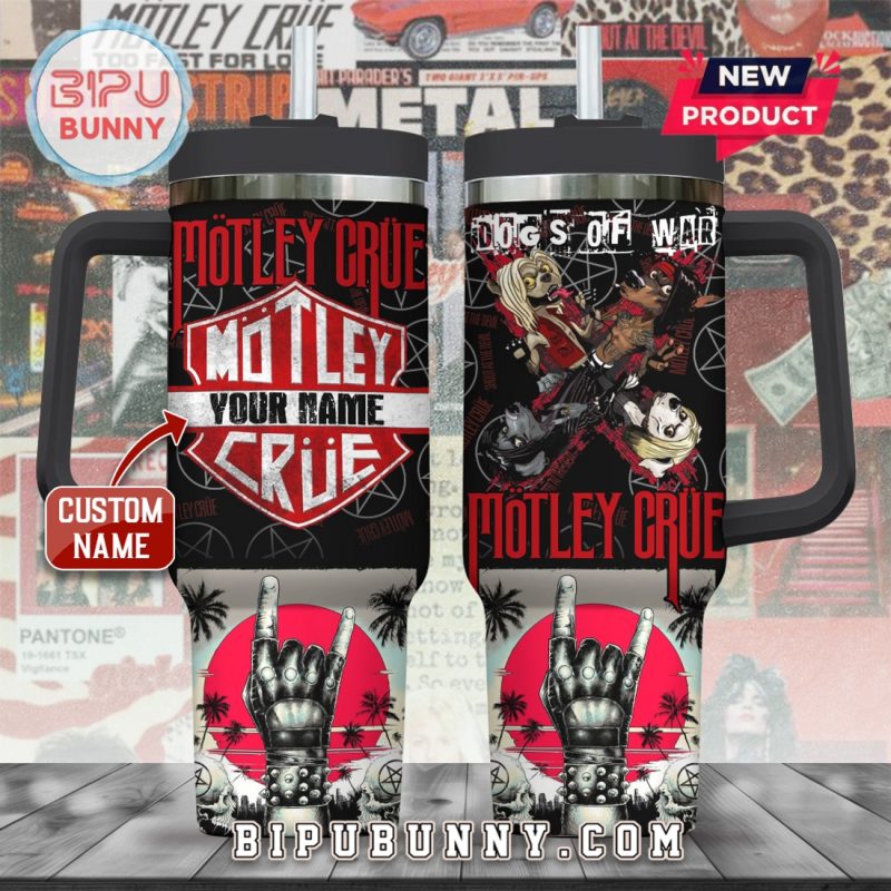 Custom Mötley Crüe Dogs Of War 40oz Stanley Tumbler