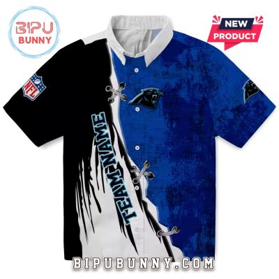 Customized Carolina Panthers Edgy Streaks Hawaiian Shirt