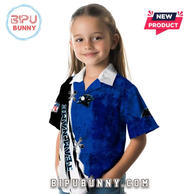 Customized Carolina Panthers Edgy Streaks Hawaiian Shirt