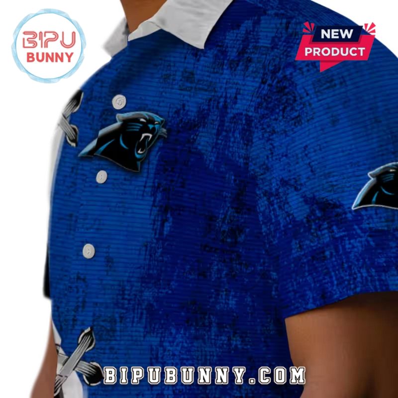 Customized Carolina Panthers Edgy Streaks Hawaiian Shirt