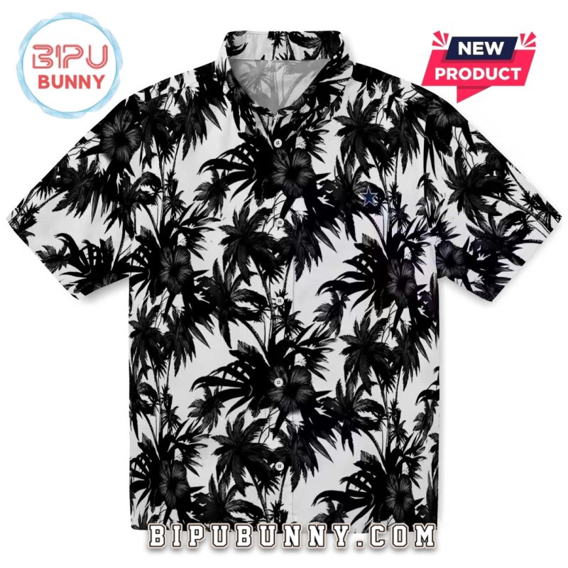 Dallas Cowboys Palm Motifs Hawaiian Shirt